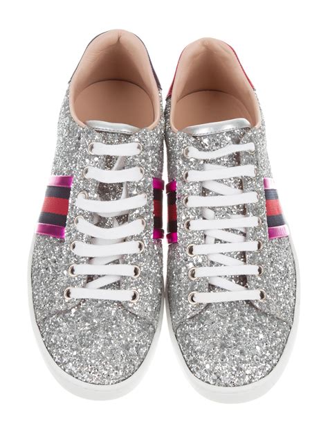 gucci red sneakers glitter|Gucci glitter web sneakers.